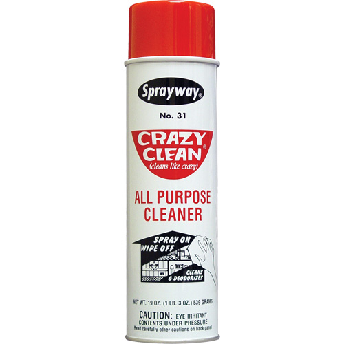 Crazy Clean&reg; All Purpose Cleaner, 20 oz., Aerosol Can Mukwa Safety Services