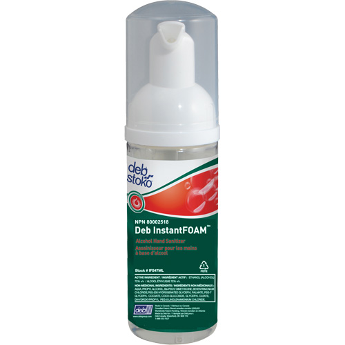 InstantFoam&reg; Hand Sanitizer, 47 ml, Pump Bottle, 70% Alcohol Mukwa Safety Services