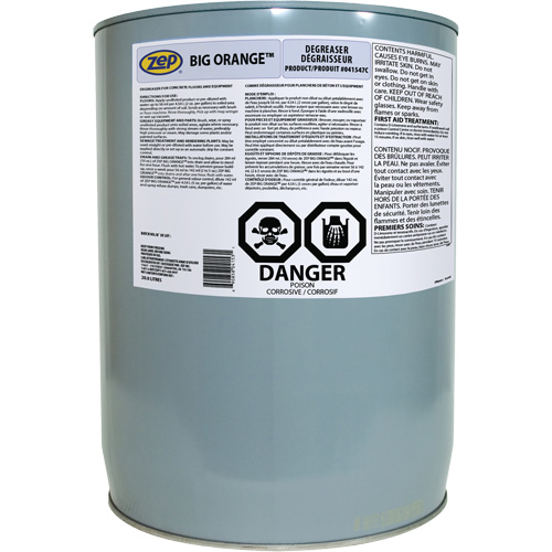 D&eacute;graissant industriel et nettoyant pour graffitis Big Orange, 20 L Mukwa Safety Services