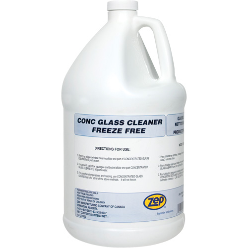 Concentrated Freeze-Free Glass Cleaner, 4 L, Jug Mukwa Safety Services