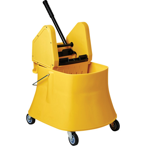 Champ Bucket & Wringer Combo, Down Press, 7.5 US Gal. (30 Quarts), Yellow Mukwa Safety Services