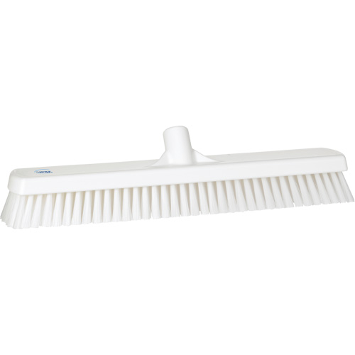 Deck & Wall Scrub Brush, Stiff Bristles, 19", Polyester, White Mukwa Safety Services