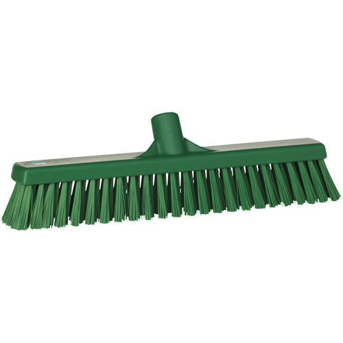 T&ecirc;te de balai-brosse &agrave; soies combin&eacute;es, Crins Cors&eacute;/Fin, 16-1/2", Polyester, Vert Mukwa Safety Services