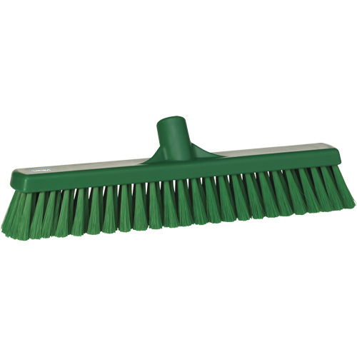 Small Particle Push Broom Head, Fine Bristles, 16-1/2", Polyester, Green Mukwa Safety Services