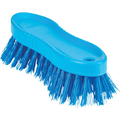 ColorCore Hand Brush, Stiff Bristles, 6" Long, Blue Mukwa Safety Services