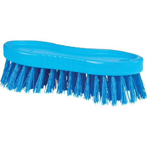 ColorCore Hand Brush, Stiff Bristles, 6" Long, Blue Mukwa Safety Services