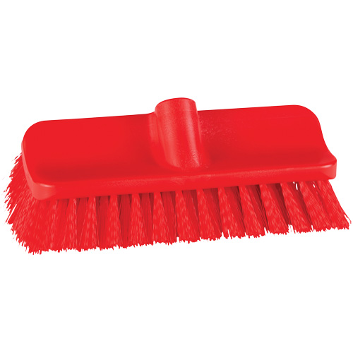 ColorCore High-Low Brush, Stiff Bristles, 10" Long, Red Mukwa Safety Services