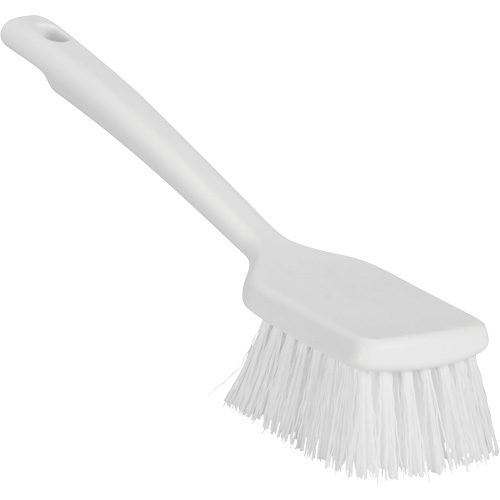 ColorCore Short Handle Brush, Stiff Bristles, 12" Long, White Mukwa Safety Services