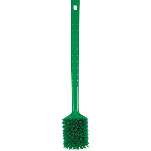 ColorCore Long Handle Brush, Stiff Bristles, 20" Long, Green Mukwa Safety Services