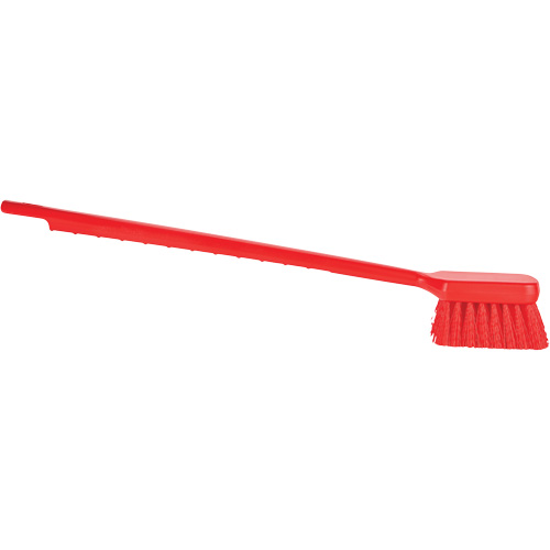 ColorCore Long Handle Brush, Stiff Bristles, 20" Long, Red Mukwa Safety Services