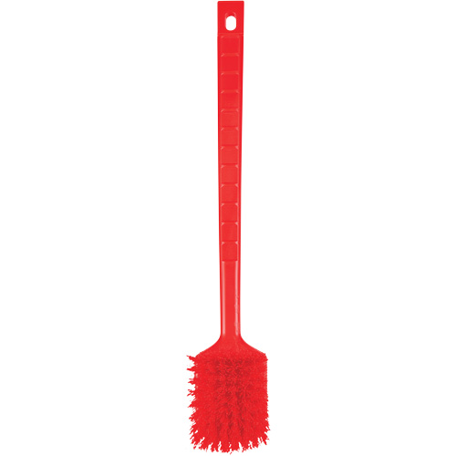 ColorCore Long Handle Brush, Stiff Bristles, 20" Long, Red Mukwa Safety Services