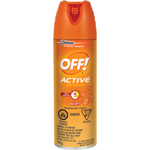 OFF! Active&reg; Insect Repellent, 15% DEET, Aerosol, 170 g Mukwa Safety Services
