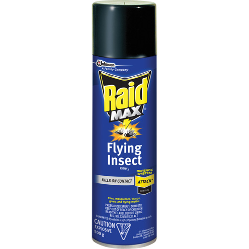 Raid&reg; Max&reg; Flying Insect Killer, 500 g, Aerosol Can, Solvent Base Mukwa Safety Services