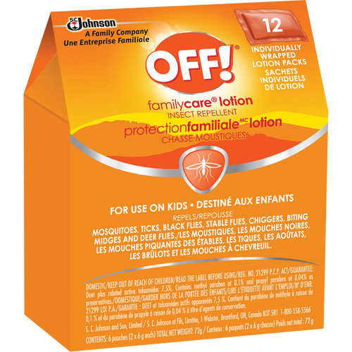 OFF! FamilyCare&reg; Insect Repellent, 7.5% DEET, Lotion, 6 g Mukwa Safety Services