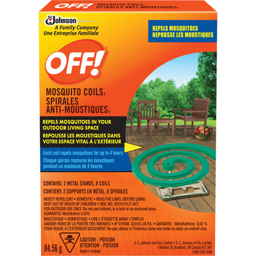 OFF! Mosquito Repellent Coils, DEET Free, Coil, 84.56 g Mukwa Safety Services