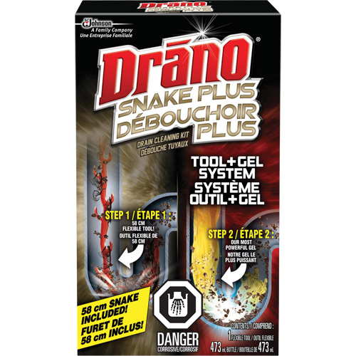 Drano&reg; Gel & Snake Tool Drain Cleaner Kit Mukwa Safety Services