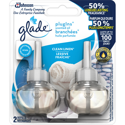 Glade&reg; PlugIns&reg; Scented Oil Refills, Clean Linen&reg;, Cartridge Mukwa Safety Services