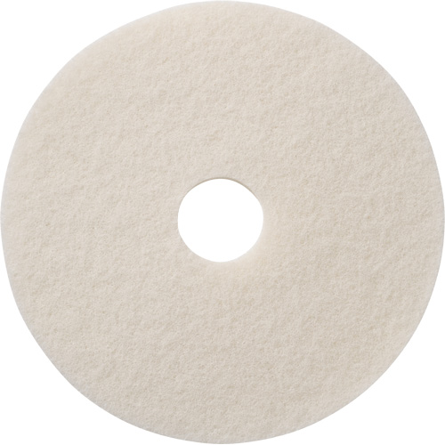 Tampons &agrave; polir pour planchers, 12", Polissage, Blanc Mukwa Safety Services