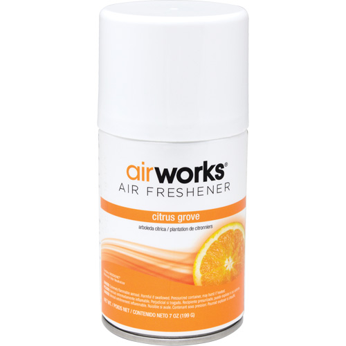 AirWorks&reg; Metered Air Fresheners, Citrus Grove, Aerosol Can Mukwa Safety Services