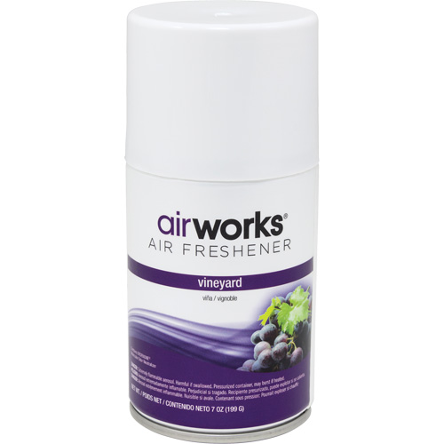 D&eacute;sodorisant en a&eacute;rosol &agrave; doses mesur&eacute;es AirWorks, Vignoble, Canette a&eacute;rosol Mukwa Safety Services