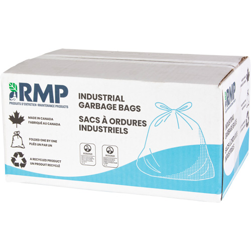 Sacs &agrave; d&eacute;chets de calibre industriel, T-Fort, 26" la x 36" lo, 1,2 mil, Transparent, Capacit&eacute; 45 L (12 gal.) Mukwa Safety Services