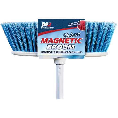Flat Magnetic Indoor Broom with Handle, 48" Long Mukwa Safety Services