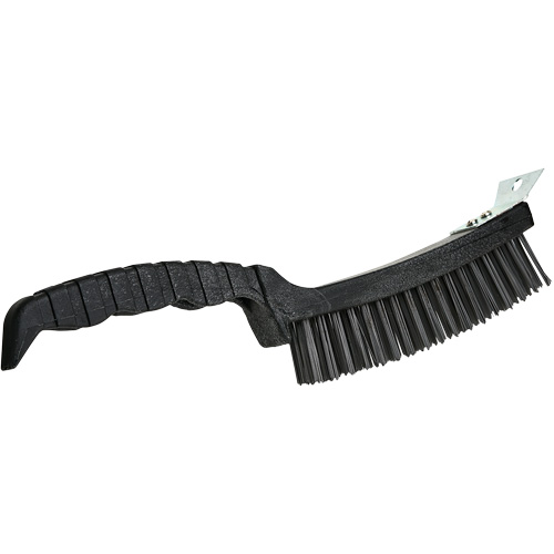 Scratch Brush, Steel, 4 x 17 Wire Rows, 12" Long Mukwa Safety Services