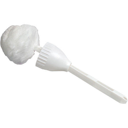 Cleaning Swab with Cup, 14-1/2" L, Acrylic Bristles, White Mukwa Safety Services