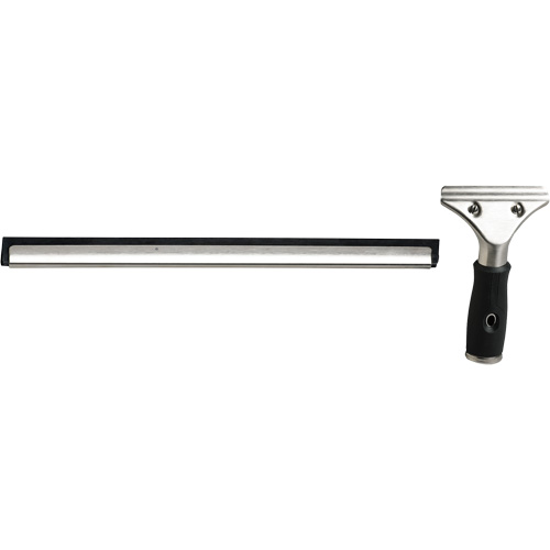 Window Squeegee with Handle, 14", Rubber, Stainless Steel Frame Mukwa Safety Services