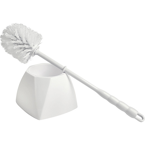 Bowl Brush with Caddy, 15-1/2" L, Polypropylene Bristles, White Mukwa Safety Services