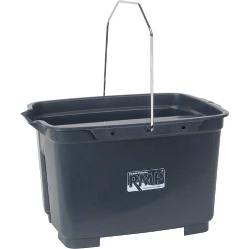 Dual Compartment Bucket, 4.75 US Gal. (19 qt.) Capacity, Grey Mukwa Safety Services