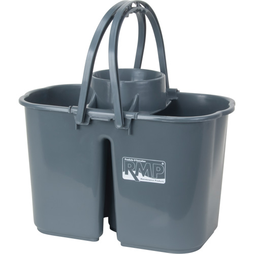 Mop Pail & Wringer, Strainer, 3.75 US Gal.(15 Quart), Grey Mukwa Safety Services