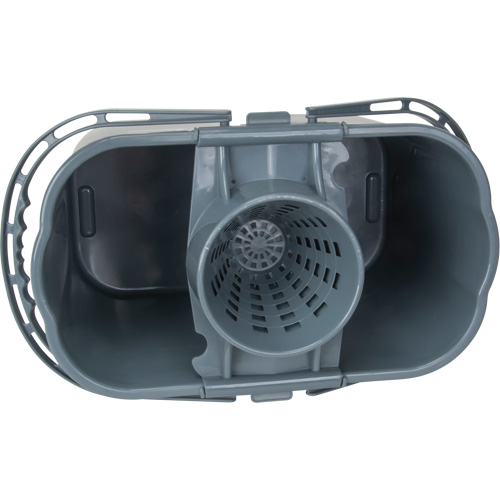 Mop Pail & Wringer, Strainer, 3.75 US Gal.(15 Quart), Grey Mukwa Safety Services