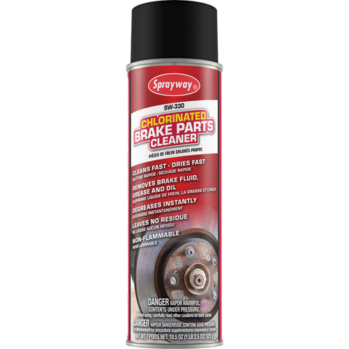Nettoyant chlor&eacute; pour pi&egrave;ces de freins, Canette a&eacute;rosol Mukwa Safety Services