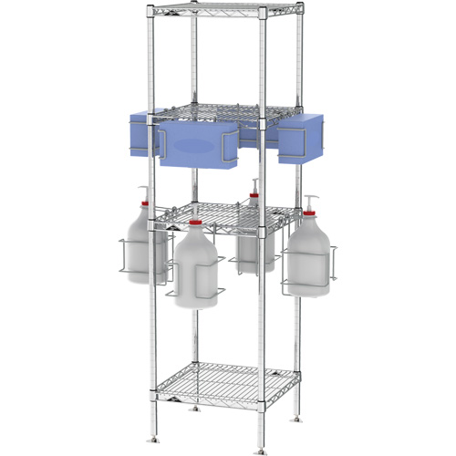 PPE Sanitizing Tree with Shelves Mukwa Safety Services