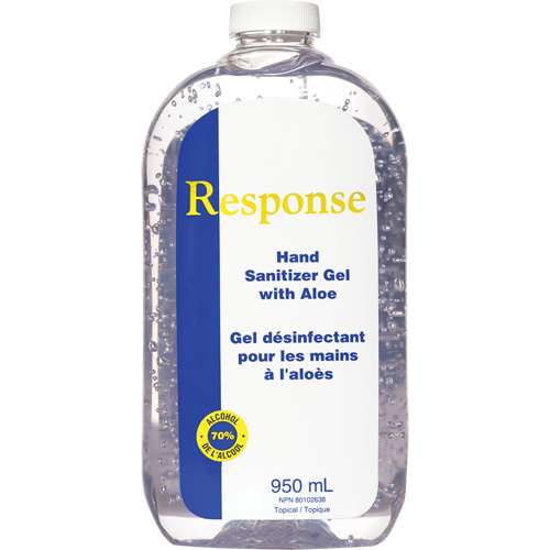 Response&reg; Hand Sanitizer Gel with Aloe, 950 ml, Refill, 70% Alcohol Mukwa Safety Services