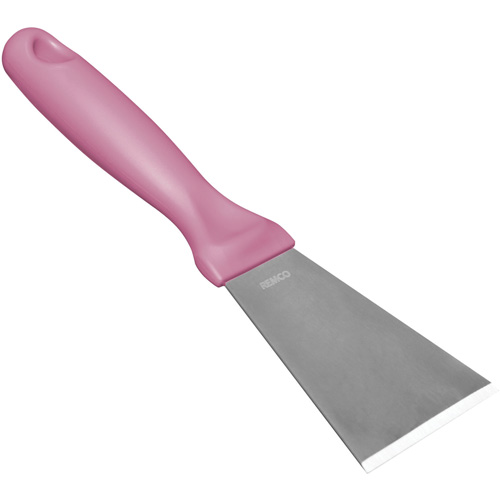 Large Stainless Steel Scraper, Pink, 3" W x 9" L Mukwa Safety Services