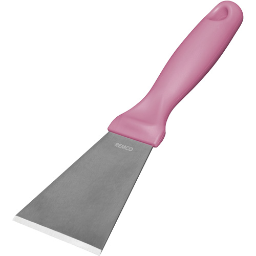 Large Stainless Steel Scraper, Pink, 3" W x 9" L Mukwa Safety Services