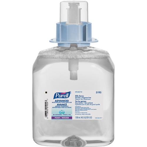 D&eacute;sinfectant pour les mains FMX-12 avanc&eacute;e et certifi&eacute;e &eacute;cologique, 1,2 L, Cartouche de recharge, 70 % alcool Mukwa Safety Services