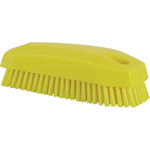 Hand Brush, Stiff Bristles, 5" Long, Yellow Mukwa Safety Services