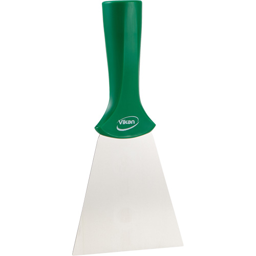 Handle-Mounted Stainless Steel Scraper, Green, 4" W x 8" L Mukwa Safety Services