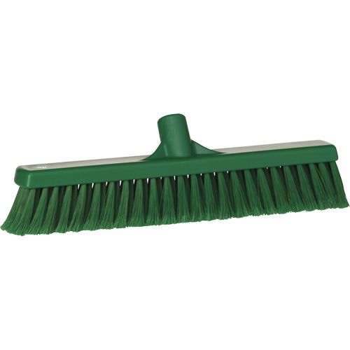 Fine Particle Push Broom, Fine/Split Bristles, 16-1/4", Polypropylene, Green Mukwa Safety Services