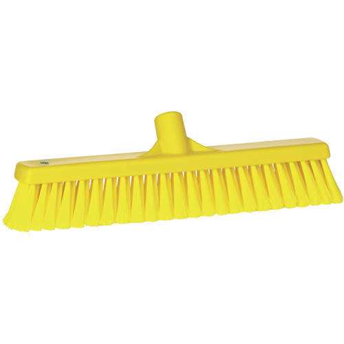 Fine Particle Push Broom, Fine/Split Bristles, 16-1/4", Polypropylene, Yellow Mukwa Safety Services