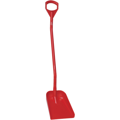 Pelle ergonomique &agrave; lame r&eacute;duite, Longueur de 50", Plastique, Rouge Mukwa Safety Services