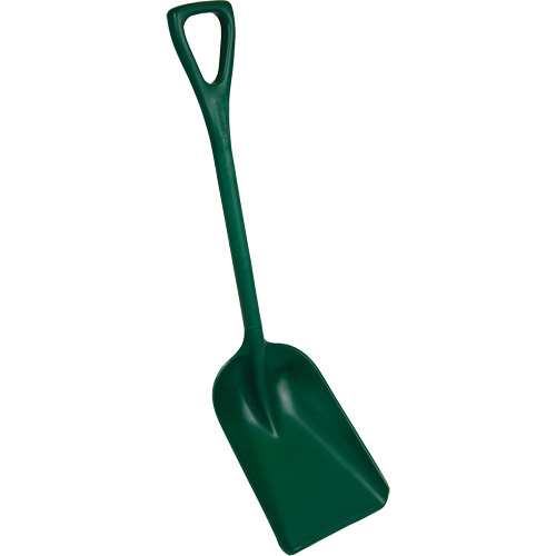 Pelle monobloc perceptible par d&eacute;tecteur de m&eacute;tal, Lame 10" x 14", Longueur de 37-1/2", Plastique, Vert Mukwa Safety Services