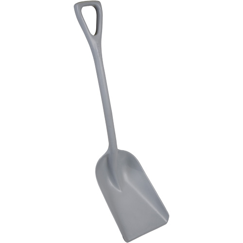 One-Piece Metal Detectable Shovel, 10" x 14" Blade, 37-1/2" Length, Plastic, Grey Mukwa Safety Services