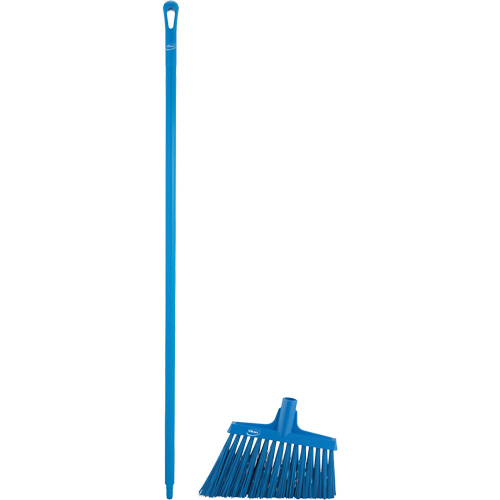 T&ecirc;te &agrave; balai en angle avec manche en m&eacute;tal, Crins Extra-ferme, 12", Polyester, Bleu Mukwa Safety Services