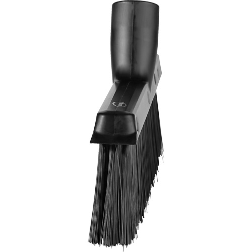 Dustpan Broom with Angled Thread, Medium Bristles, 10", Polyester, Black Mukwa Safety Services