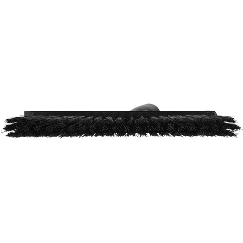 Dustpan Broom with Angled Thread, Medium Bristles, 10", Polyester, Black Mukwa Safety Services