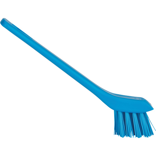 Brush with Scraping Edge, Stiff Bristles, 6" Long, Blue Mukwa Safety Services
